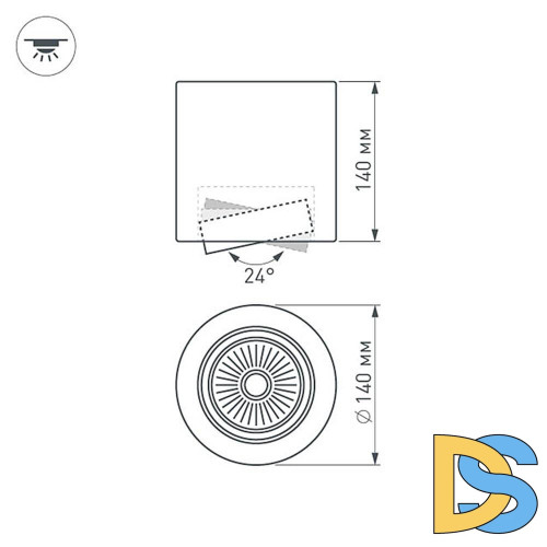Накладной светильник Arlight SP-FOCUS-R140-30W Day White 021428