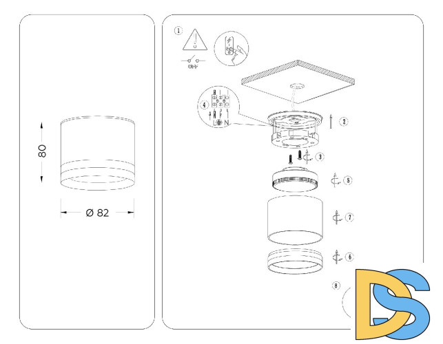 Накладной светильник Ambrella Light IP Protect TN6572