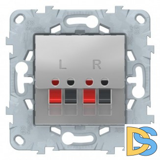 Розетка аудио для колонок 1-ая, Алюминий, серия Unica New, Schneider Electric