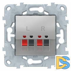 Розетка аудио для колонок 1-ая, Алюминий, серия Unica New, Schneider Electric