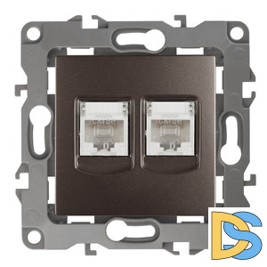 Розетка информационная двойная 2XRJ45 Эра 12-3108-13 Б0019355