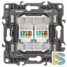 Розетка информационная двойная 2XRJ45 Эра 12-3108-13 Б0019355