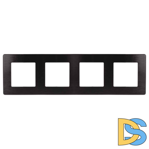 Рамка 4-постовая ЭРА 12 сатин черный 12-5104-06 Б0052534