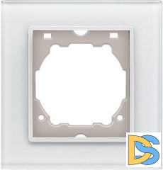 Рамка 1-я из закаленного стекла белая Vesta-Electric Exclusive White