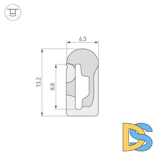 Силиконовый профиль Arlight WPH-FLEX-0613-SIDE-S8-10m WHITE 040826