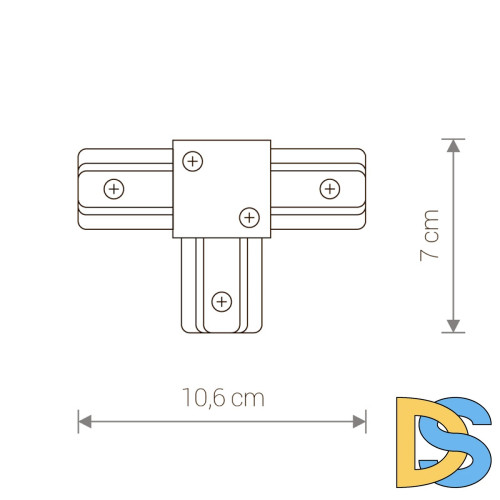 Коннектор T-образный Nowodvorski Profile 9187