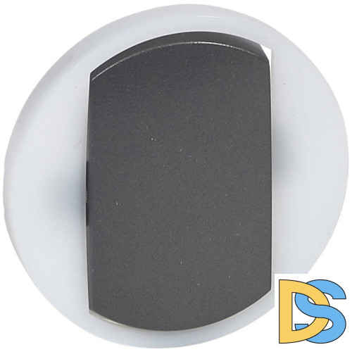 Лицевая панель Legrand Celiane выключателя одноклавишного с контурной подсветкой графит 065204