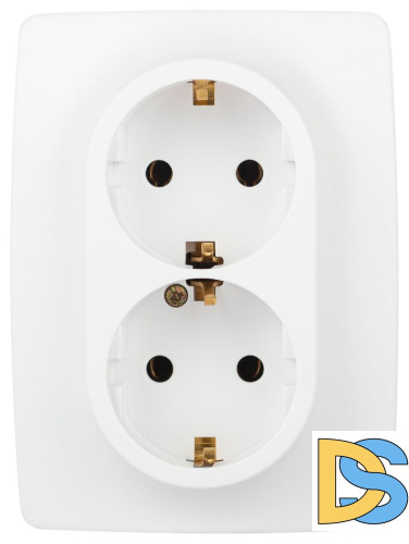 Розетка двухместная Эра 12-2106-01М Б0065721