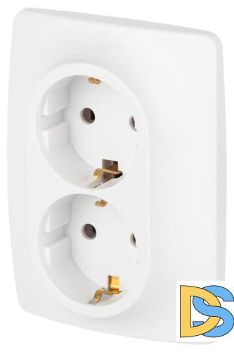 Розетка двухместная Эра 12-2106-01М Б0065721