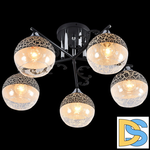 Люстра на штанге Reluce 01277-0.3-05B BK+CR