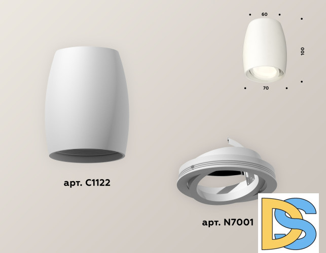Накладной поворотный светильник Ambrella Light Techno XS1122001 (C1122, N7001)