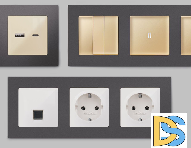 Рамка трехместная Ambrella Volt Techno AF220653