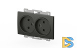 Розетка двухместная без заземления ELBI Zena Vega 609-011100-908
