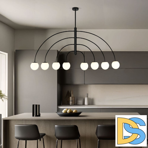 Люстра на штанге Eurosvet Cenacolo 30179/8 черный a069122