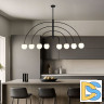 Люстра на штанге Eurosvet Cenacolo 30179/8 черный a069122
