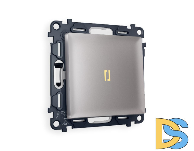 Комплект механизма 1-кл проходного выключателя с подсветкой Ambrella Volt Alfa MA502030