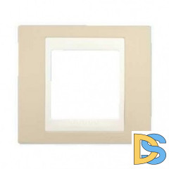 Рамка 1-ая (одинарная), Песчаный/Белый, серия Unica, Schneider Electric