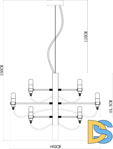 Подвесная люстра Divinare Molto 8030/17 LM-18