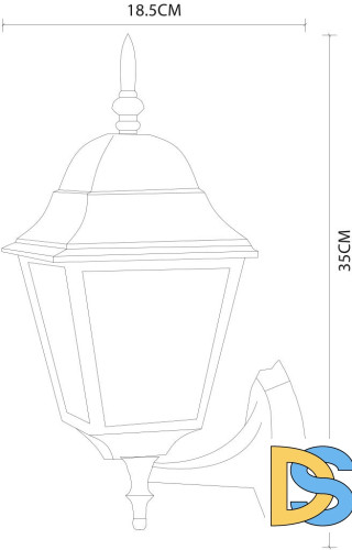 Уличный настенный светильник Arte Lamp Bremen A1011AL-1BK