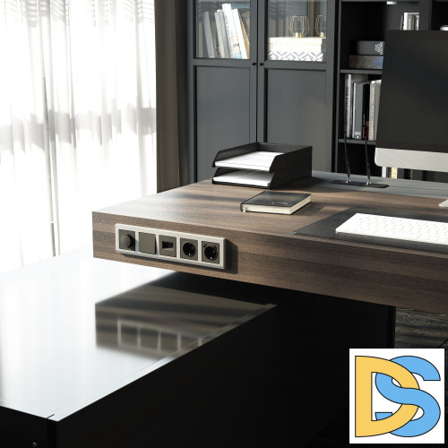 Розетка с заземлением и шторками Werkel графит W1171164 4690389194412 a063104