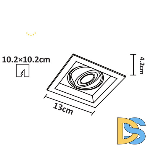 Встраиваемый светильник Arte Lamp A6661PL-1WH