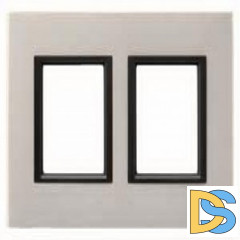 Рамка 2-ая (двойная), Лунный алюминий, серия UNICA TOP/CLASS, Schneider Electric