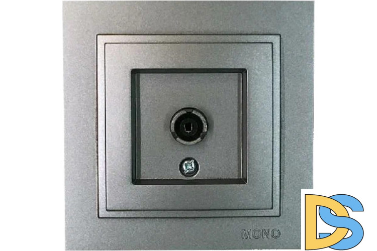 Розетка TV проходная универсальная Mono Electric Despina антрацит 102-242405-137