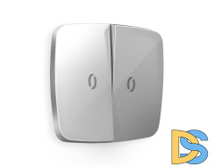 Лицевая панель для выключателя двухклавишного с подсветкой Ambrella Volt Omega OP4040