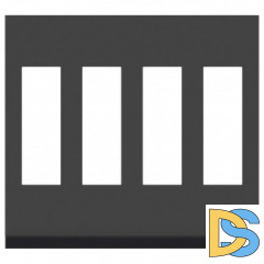 Рамка 4-ая (четверная), Стекло Черное/Антрацит, серия Unica Pure, Schneider Electric