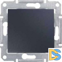 Выключатель 1-клавишный, перекрестный (с трех мест), Графит, серия Sedna, Schneider Electric