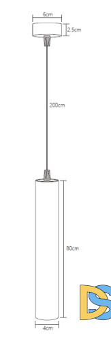 Подвесной точечный светильник Fiberli Tube480WW 12110303