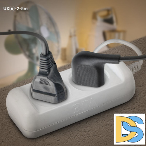 Удлинитель электрический Эра UX(6)-2-5m Б0038566