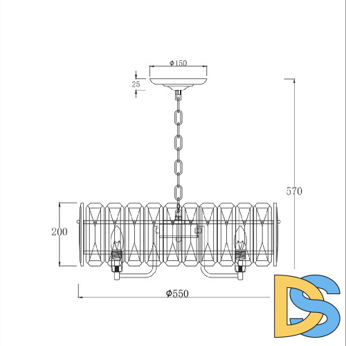 Подвесная люстра Escada Nerissa 2115/8S Chrome