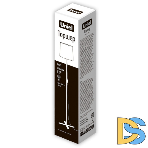 Торшер Uniel UML-T510 E27 BLACK/WHITE UL-00010193
