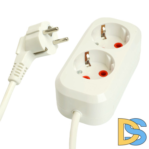 Удлинитель двухместный Stekker Home 49339