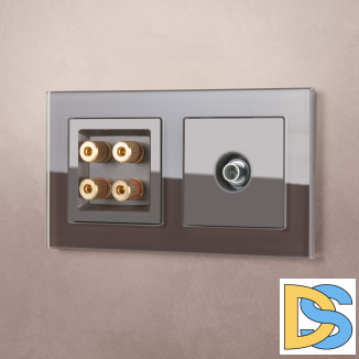 ТВ-розетка оконечная  (серо-коричневый) WL07-TV