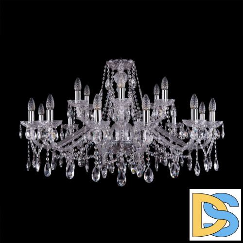 Подвесная люстра Bohemia Ivele Crystal 1413/12+6/360 Ni