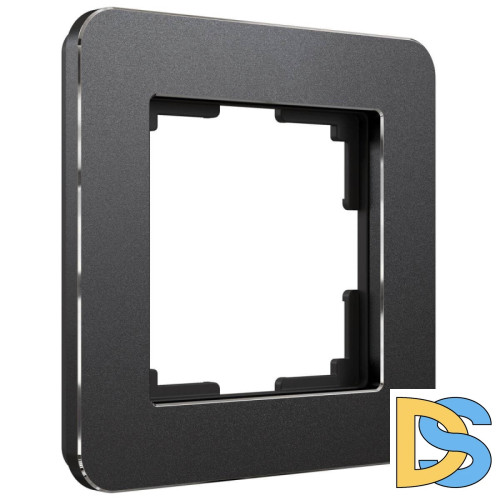 Рамка на 1 пост Werkel Platinum черный алюминий 4690389184420 W0012608