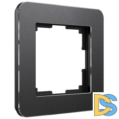 Рамка на 1 пост Werkel Platinum черный алюминий 4690389184420 W0012608