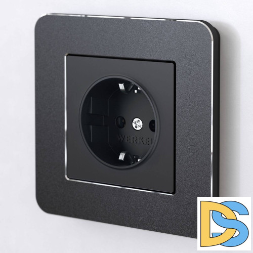 Рамка на 1 пост Werkel Platinum черный алюминий 4690389184420 W0012608