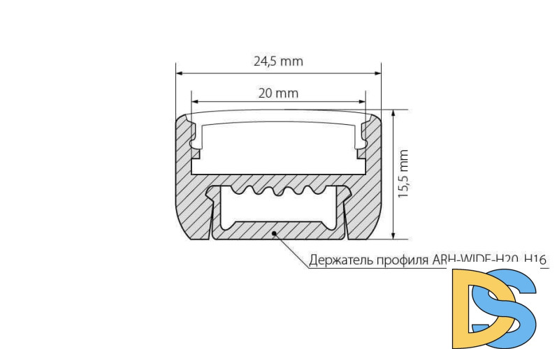Профиль Arlight ARH-WIDE-H16-2000 ANOD 018816