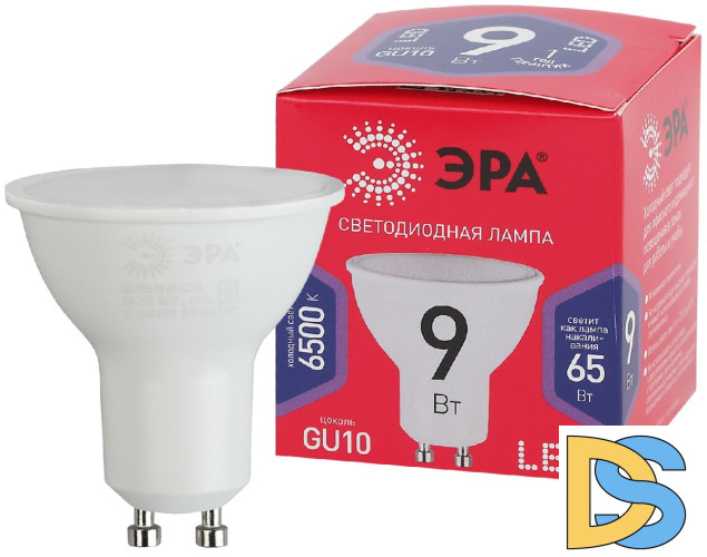 Лампа светодиодная Эра GU10 9W 6500K LED MR16-9W-865-GU10 R Б0045352