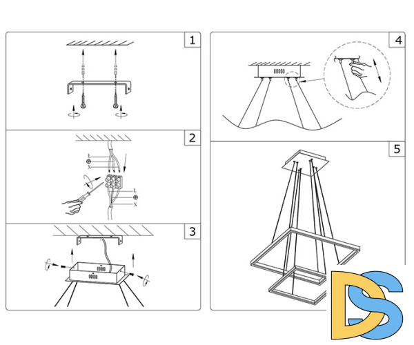 Подвесной светильник Kink Light АЛЬТИС 08227,19(4000K)