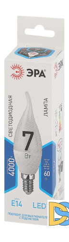 Лампа светодиодная Эра E14 7W 4000K LED BXS-7W-840-E14 Б0028483