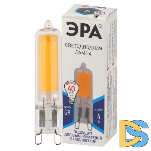 Лампа светодиодная Эра G9 6W 4000K LED JCD-6W-GL-840-G9 Б0049086