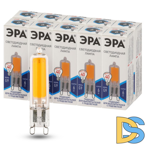 Лампа светодиодная Эра G9 6W 4000K LED JCD-6W-GL-840-G9 Б0049086