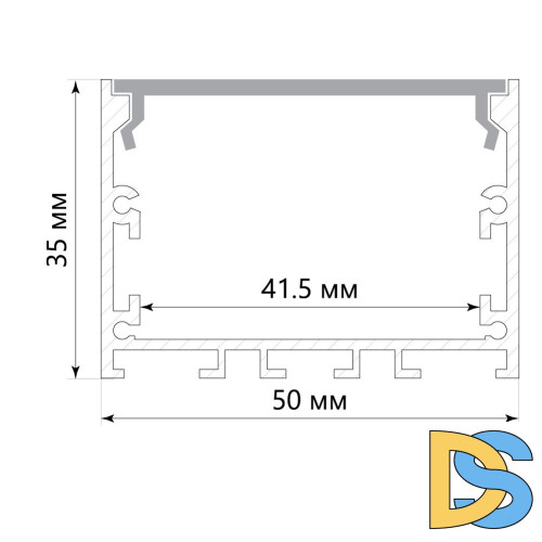 Профиль алюминиевый накладной Feron 10370