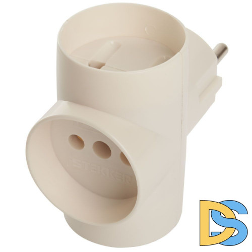 Разветвитель сетевой 3-местный Stekker ADP10-15-20 250В 10A IP20 белый 39227