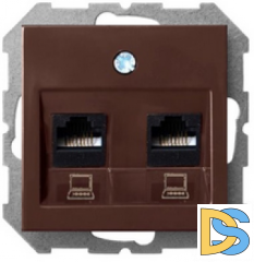 Розетка компьютерная Epsilon 2-ая коричневый