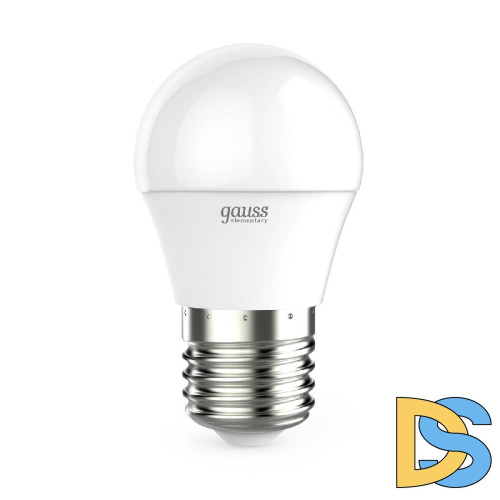 Лампа светодиодная Gauss E27 10W 4100K шар матовый 53220